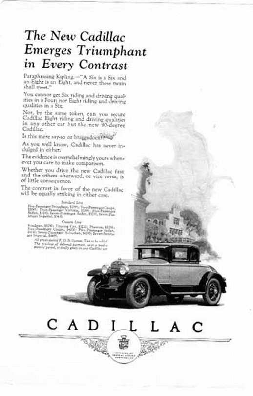 1926 Cadillac Ad 12